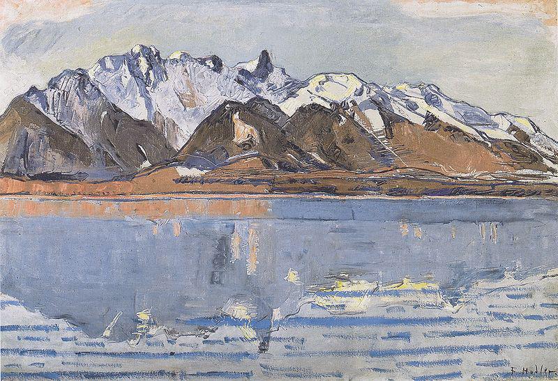 Ferdinand Hodler Thunersee mit Stockhornkette oil painting picture
